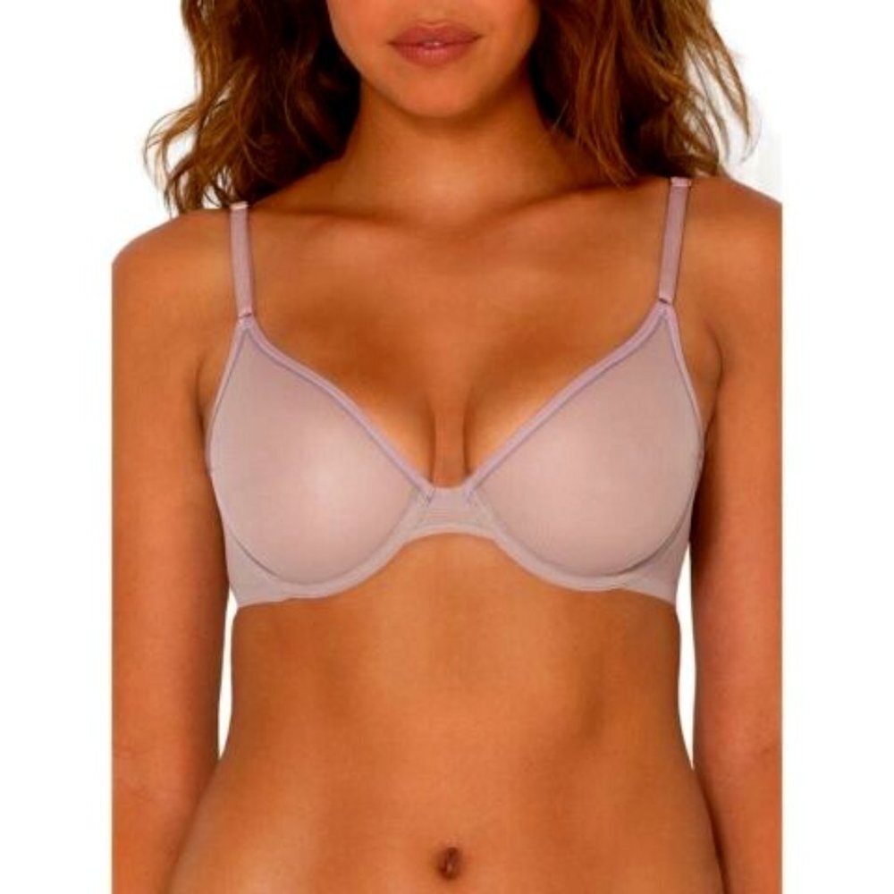 Smart and Sexy SA1388 Beige Sheer Mesh Demi Underwire Bra 32DDD